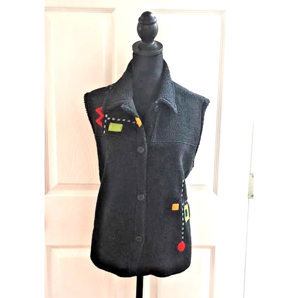 Women's Vintage Vest by Canvasback's CB Wraps in Black size Medium